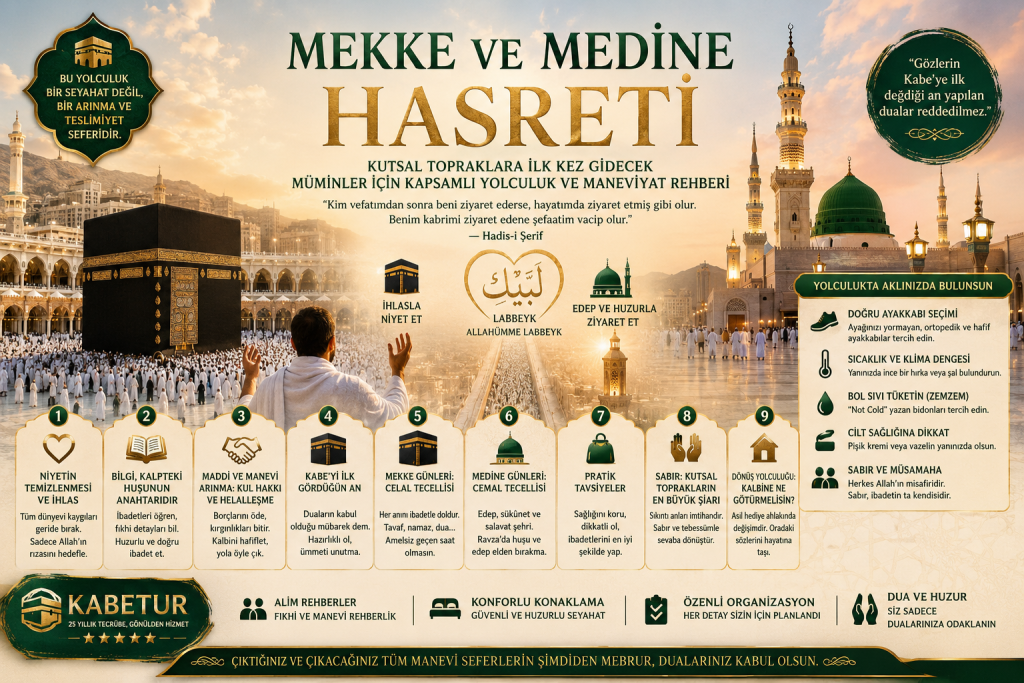 Mekke ve Medine Hasreti İlk Kez Gideceklere Kapsamlı Rehber